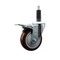 Service Caster 4'' Maroon Poly Swivel 1'' Expanding Stem Caster Total Lock Brake SCC-EXTTL20S414-PPUB-MRN-1 - alternate 1